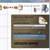 Connecting Whiteboards: Session Info Panel (usable with mouse and digital pen)